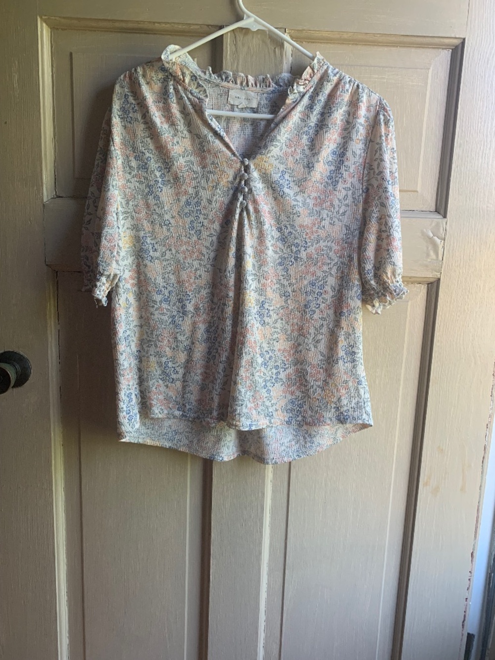 Melloday Floral Cottagecore Peasant Blouse